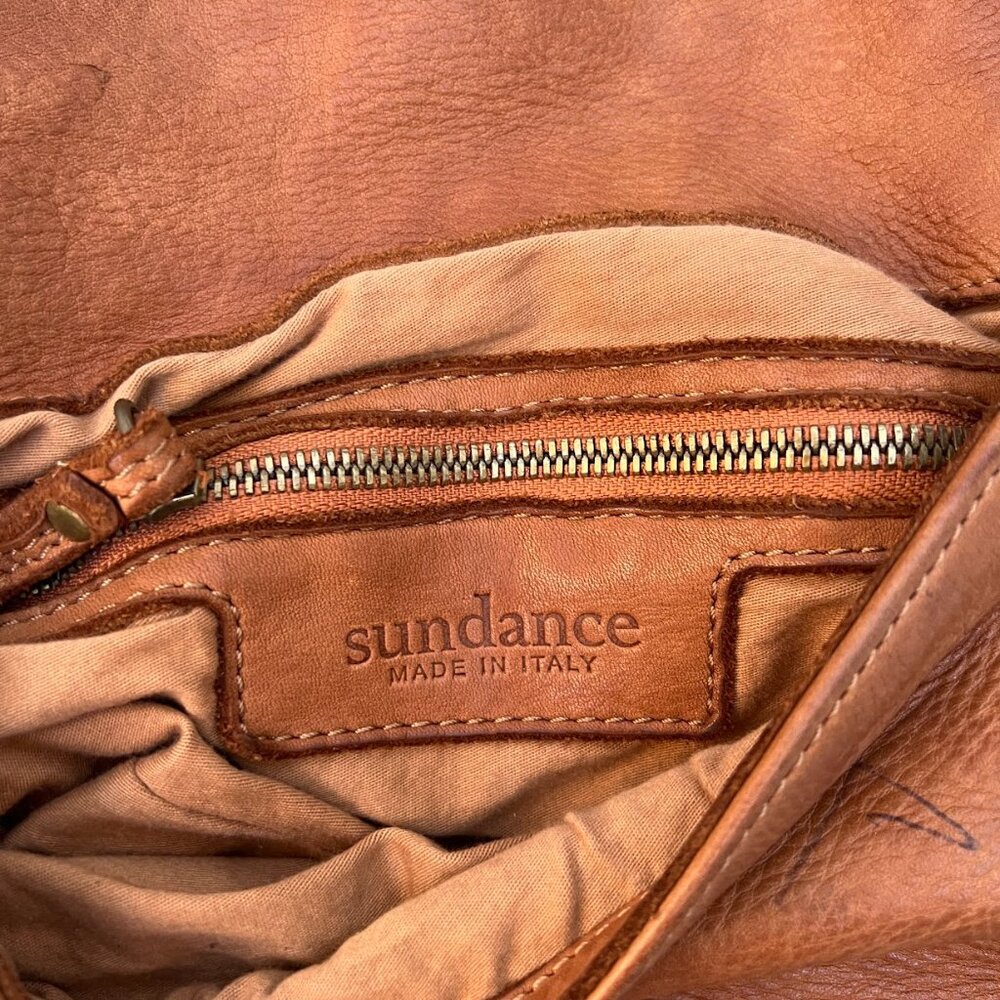 Sundance Brown Leather Studded Crossbody Bag - Picture 5 of 13